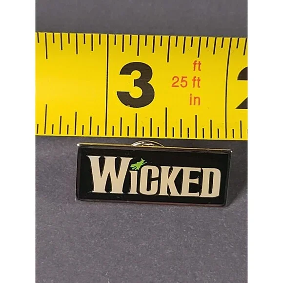 Vintage Wicked Broadway Musical Logo Lapel Pin Black Gold Theater Souvenir - Picture 3 of 6
